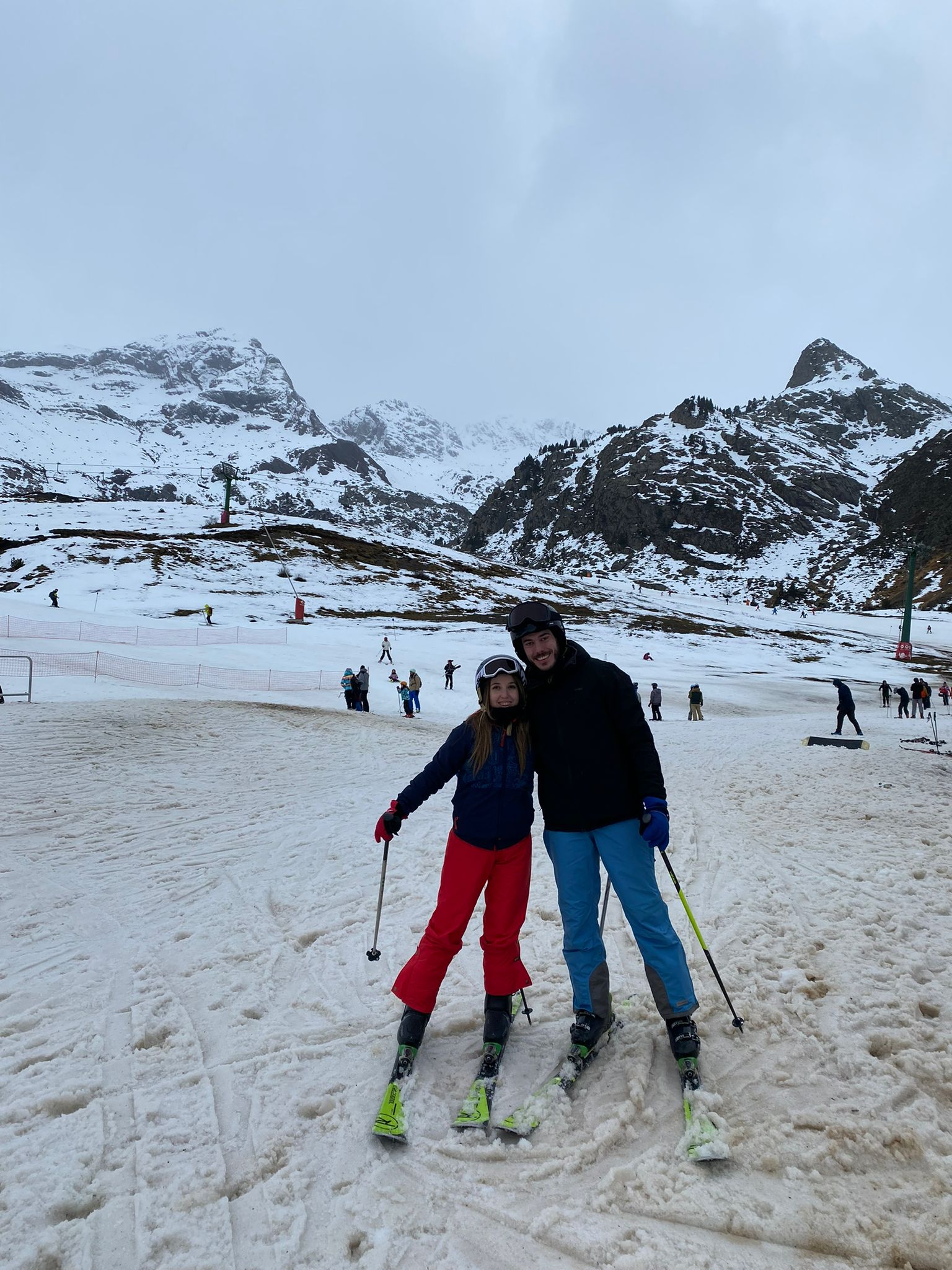 Esquiando por primera vez